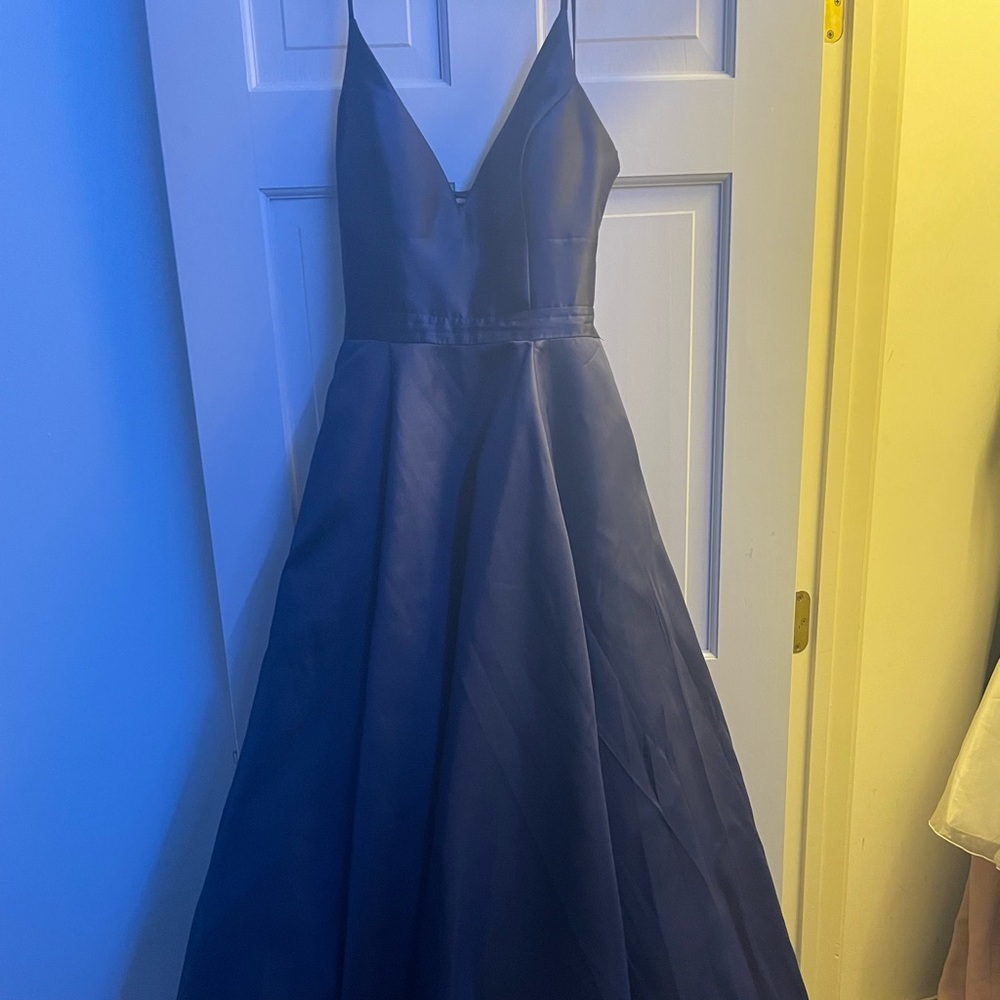 Navy Blue Ballgown Prom Dress